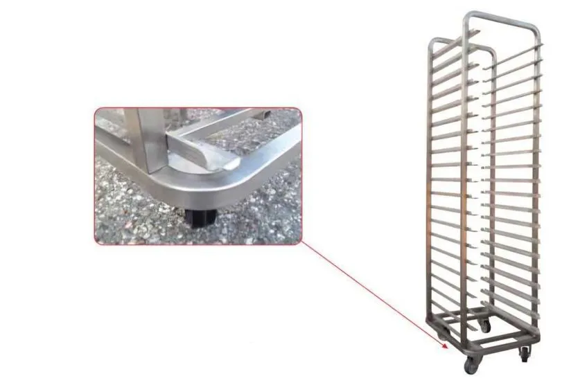 Carrelli porta teglie a guide angolari